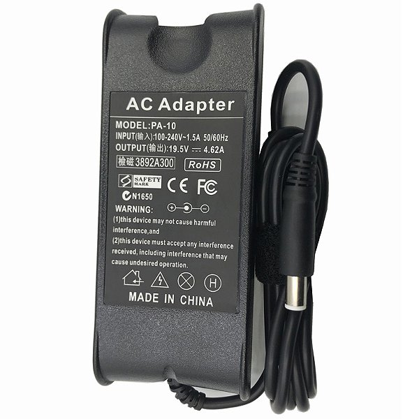 Fonte para Dell 19.5V 4.62A 90W 7.4 * 5.0 mm