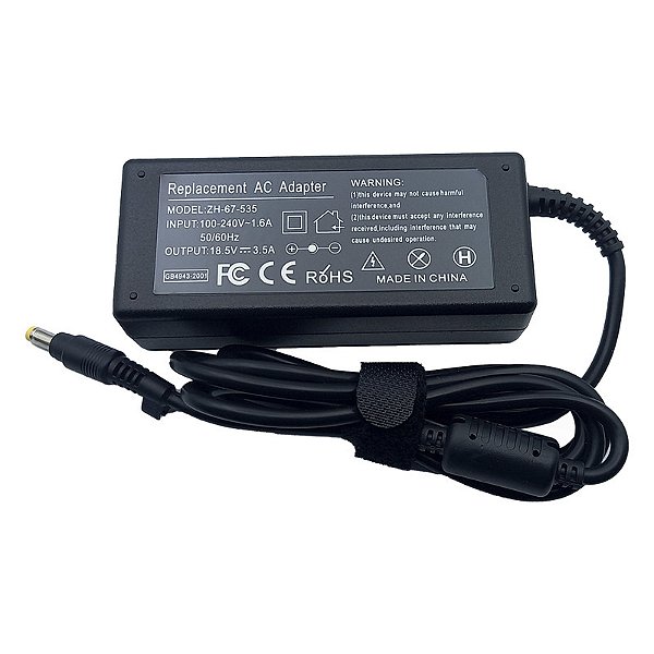 Fonte para Hp 18.5V 3.5A DV2000 DV6000 4.8x1.7mm