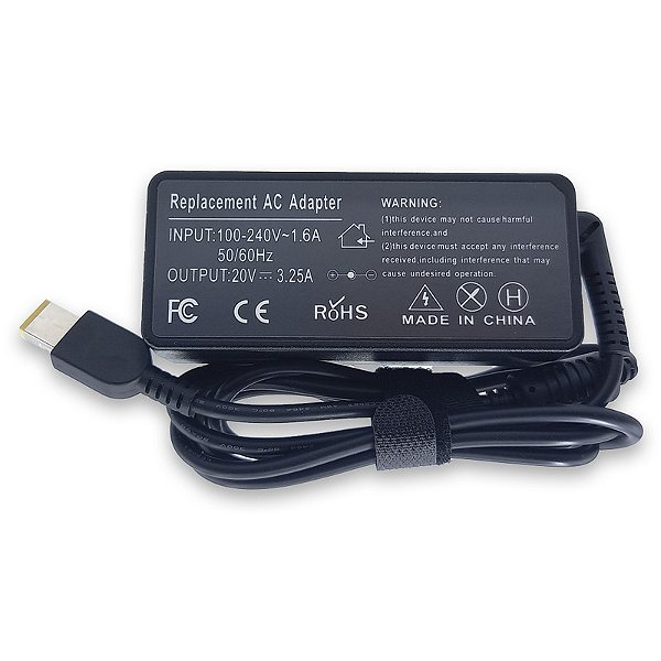 Fonte para Lenovo 20V 3.25 CONECTOR USB 65W