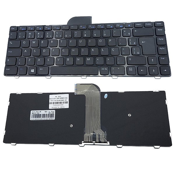 Teclado para Dell Inspirion 3421 5421 Nsk-l90sw (PT) teclas funçoes azuis