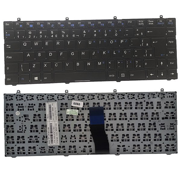 Teclado para Itautec W7530 BR preto com moldura