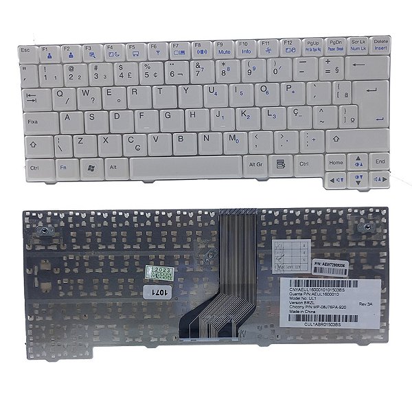 Teclado para Lg X120 X120l X120g X13 X130 Branco Abnt2 Com C