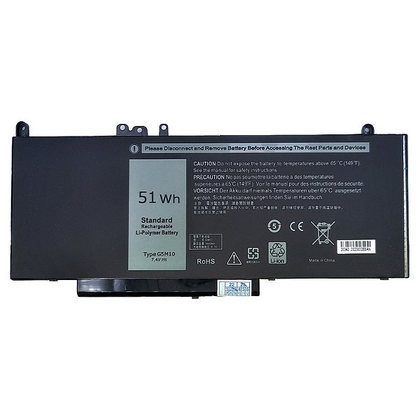Bateria para Dell E5450 E5470 E5570 7.4V 6900mAh 51Wh TXF9M R9XM9 G5M10