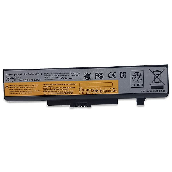 Bateria para Lenovo G485 E431 B490 L11M6Y01, L11S6F01, 45N1048 11.1V 5200mAh 58Wh