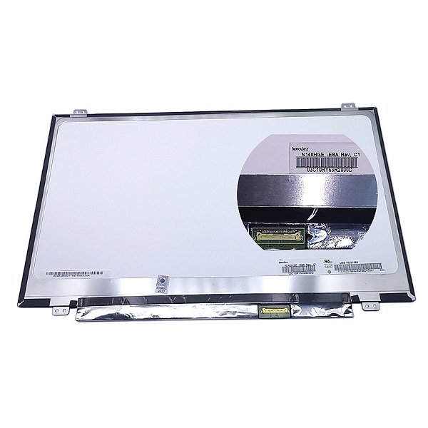 Tela 14.0" slim 30 pinos Full HD 1920x1080 com hastes Brilho