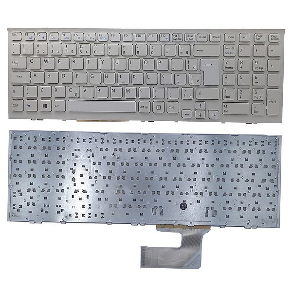 Teclado para Sony PCG-71911x com numerico BRANCO COM MOLDURA