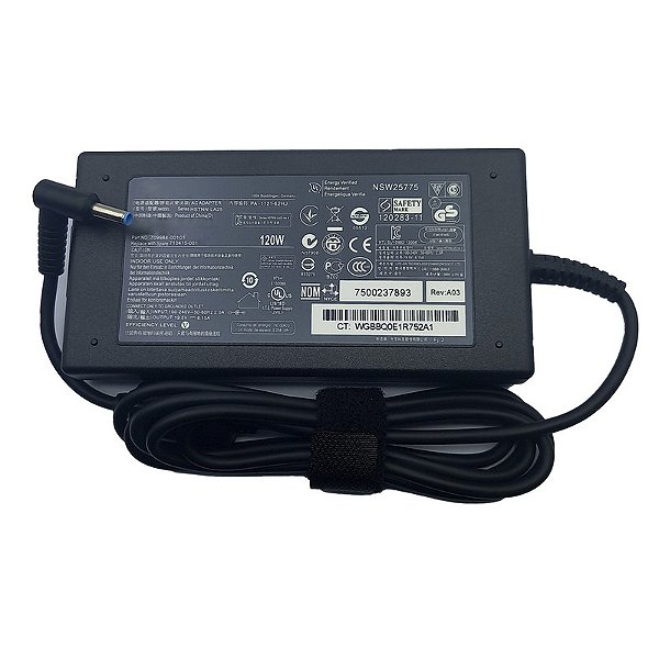 Fonte para Hp 19.5V. 6.15A PLUG 4.5X3.0 120W