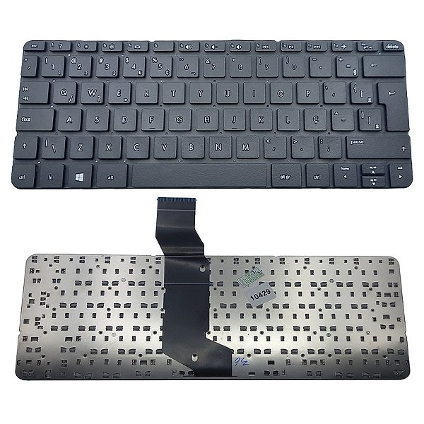 Teclado para Hp Pavilion 11-n127br 11-n226br 11-n022br Preto Sem Frame