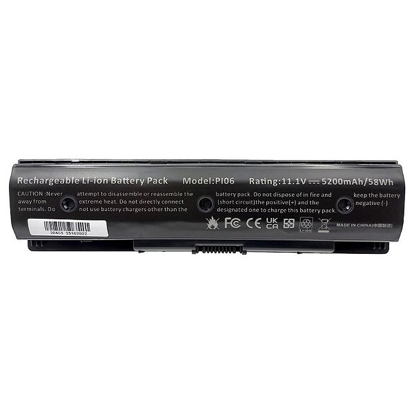 Bateria para Hp Envy 15, 17 11.1V 5200mAh 58Wh PI06