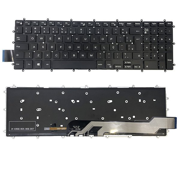 Teclado para Dell INSPIRION P66F 15 5565, 5567, 5575, 7566, 7567, 5767 com iluminação