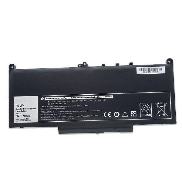 Bateria para Dell Latitude E7270 E7470 7.4V - 7200mAh J60j5