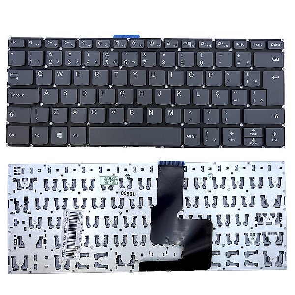 Teclado para Lenovo Ideapad 330s-14ikb / Yoga 520-14ikb Cinza (Sem tecla POWER)