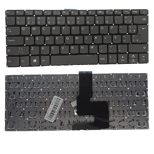 Teclado para Lenovo Ideapad 320-14ikb-80yd/ 320-14ikb-80yf Cinza (com tecla POWER)