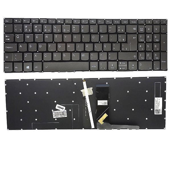 Teclado para Lenovo ideapad 3i 15iml05 82bs Cinza Retroiluminado