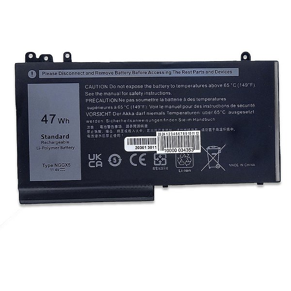 Bateria para Dell Type NGGX5 11.4V 47Wh