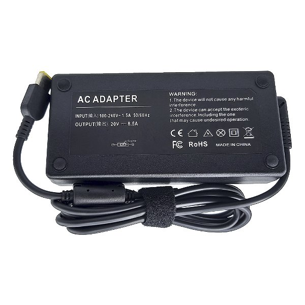 Fonte para Lenovo 20V 8.5A 170W 11mmx4mm Pino Retangular