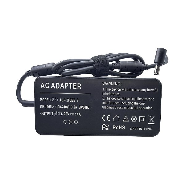 Fonte para Asus 20V 14A 6.0x3.7