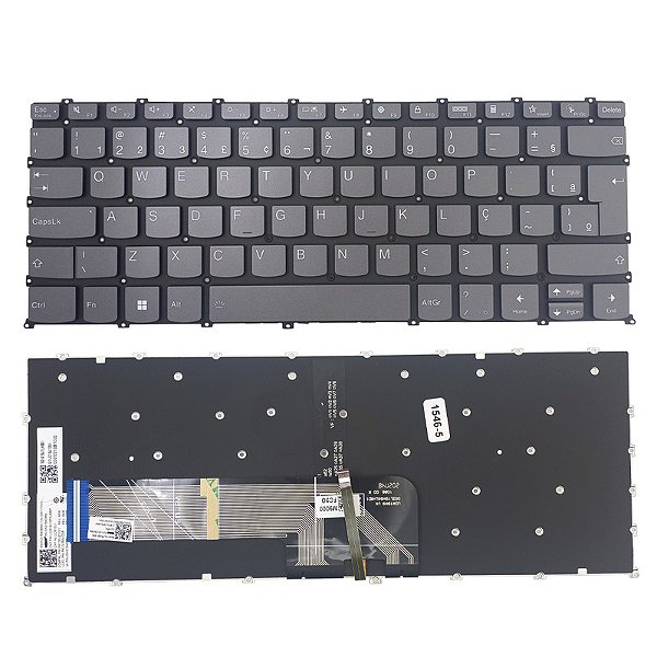 Teclado para Lenovo V14 G2-itl Cinza Retroiluminado