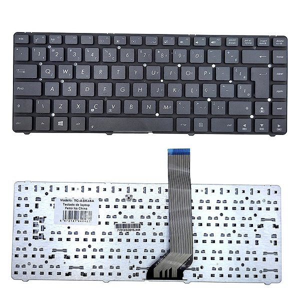 Teclado para Asus K45A K45VM A85 R400 U44 N46 P45 K4 Padrão ABNT2 com Ç