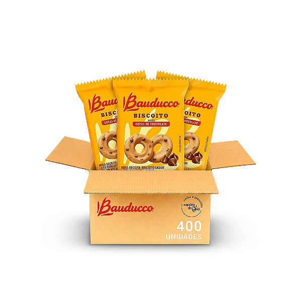 Biscoito Leite c/ Gotas de Chocolate - Caixa c/400un