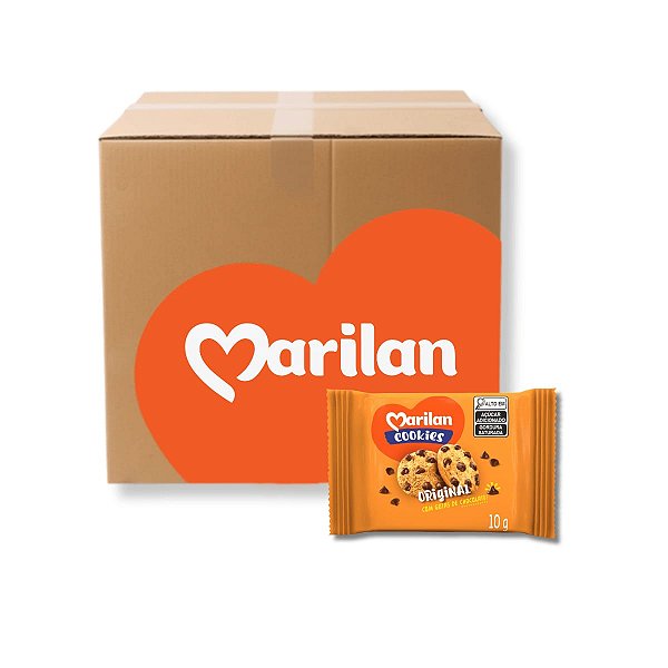 Bisc Cookies Original 10g Marilan - caixa c/200 un