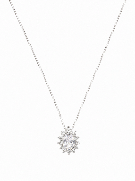 Colar Gota Cravejada Cristal