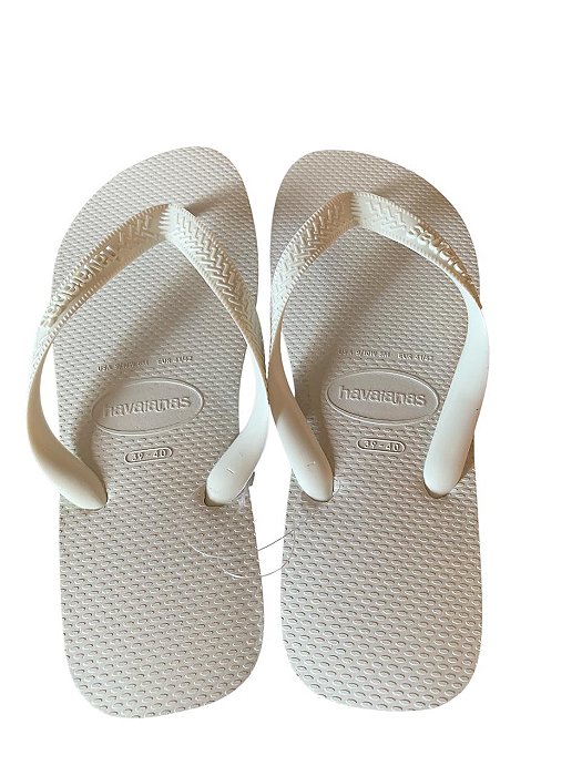Chinelos TOP Havaianas brancas 39/40