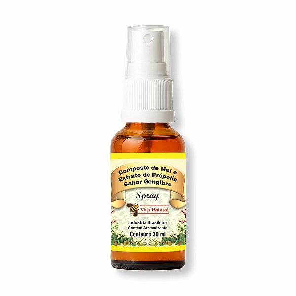 Composto de Mel e Extrato de Própolis - Sabor Gengibre | Spray 30ml