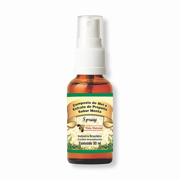 Composto de Mel e Extrato de Própolis - Sabor Menta | Spray 30ml