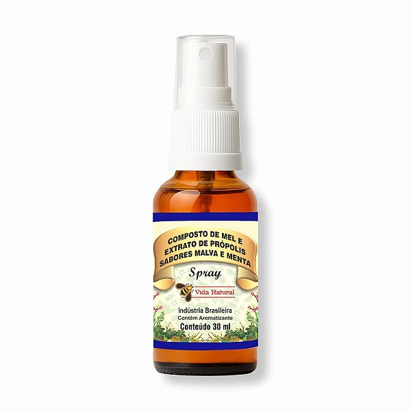 Composto de Mel e Extrato de Própolis - Sabores Malva e Menta | Spray 30ml