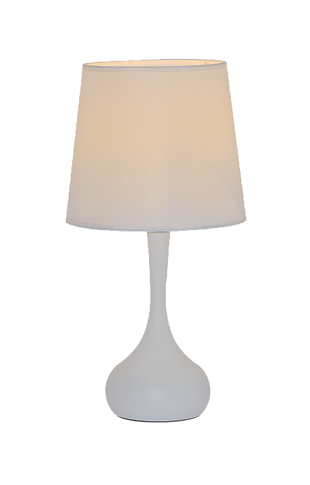 Abajur de Mesa Branco com Cúpula de Linho