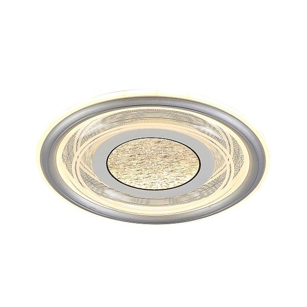 Plafon LED 40CM 60W 4500LM 3000K 4500K 6500K Bivolt Metal Cinza e Acrílico