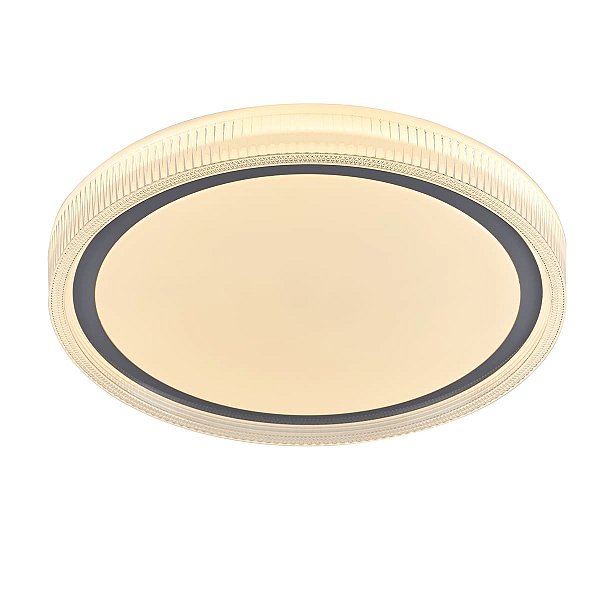 Plafon LED Redondo 40CM 60W 4800LM Multitemperatura Bivolt em Metal Cromado e Acrílico