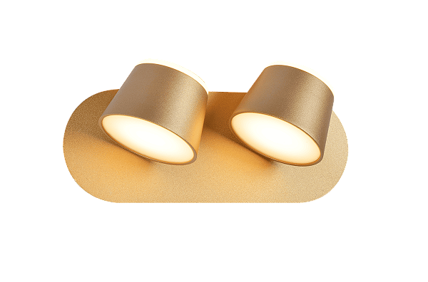 Arandela Luz Direta e Indireta 26×12cm 28W 3000K 2800LM Bivolt Metal Dourado e Acrílico