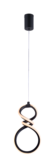 Pendente LED 16W 1120lm 3000K Bivolt Metal Preto e Silicone com Cabo de 2M