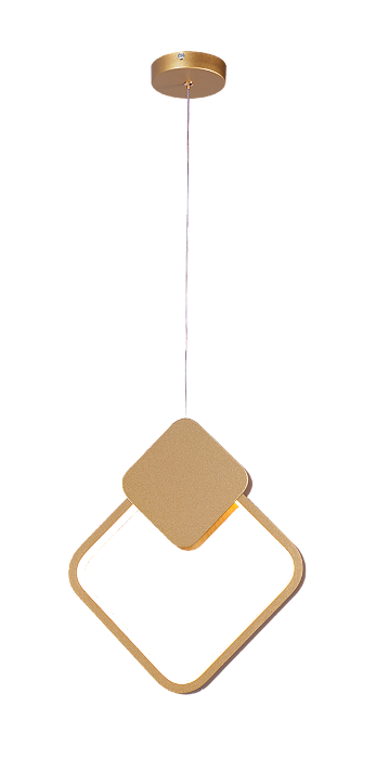 Pendente de Metal Dourado e Silicone 29×25,3cm 14W 3000K 980LM Bivolt com Cabo de 2m