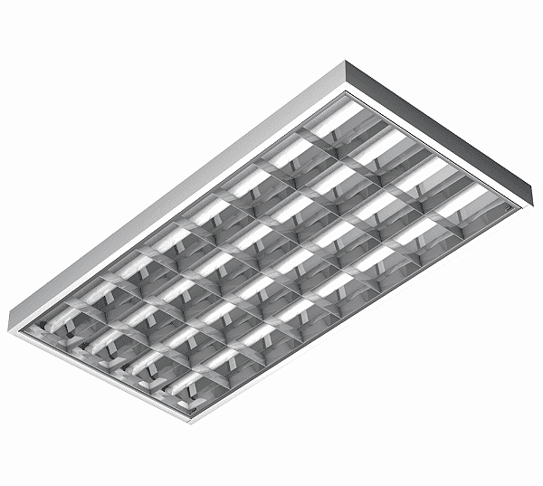 Luminária Comercial de Sobrepor CS-1673 4x32W com Aletas