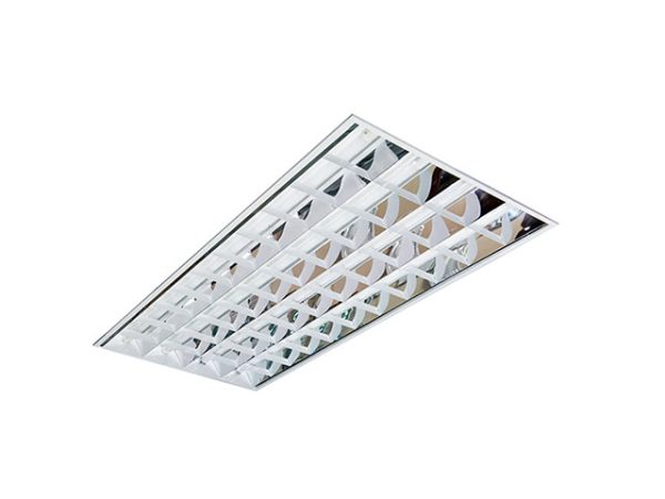 Luminária Comercial de Sobrepor Slim 4x32W com Aletas