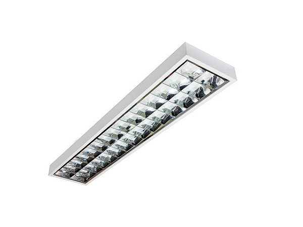 Luminária Comercial Slim de Sobrepor com Aletas 2x9W