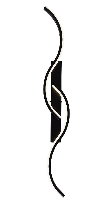 Arandela LED 74×11×5CM 20W 3000K 4000K 6000K 1500LM Bivolt Metal Preto e Silicone