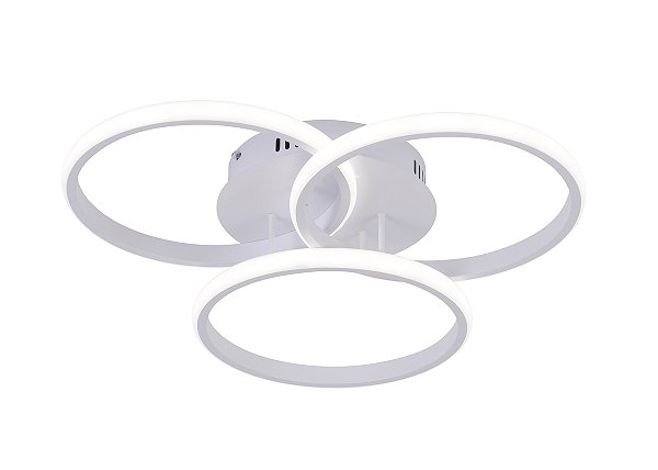 Plafon LED 45W 3375LM 3000K 4000K 6000K Bivolt Metal Branco e Silicone 25x25x25cm