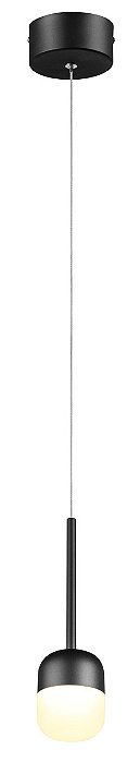 Pendente LED 6W 3000K Bivolt Metal Preto e Acrílico com Cabo de 1,5M
