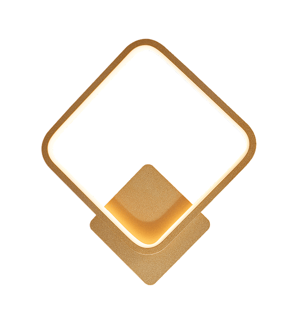 Arandela LED 28×32CM 17W 3000K 1700LM Bivolt Metal Dourado e Silicone