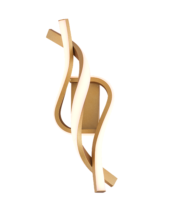 Arandela de Alumínio Dourado com Silicone 20W 3000K Bivolt 35x14x13cm