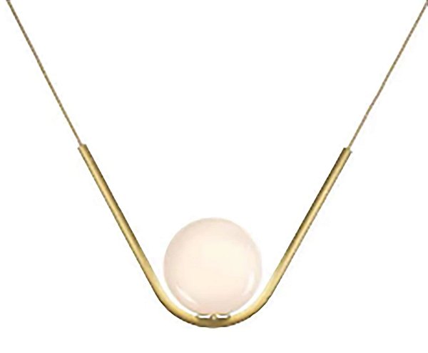 Pendente 55×35CM E27 Metal e Vidro Dourado