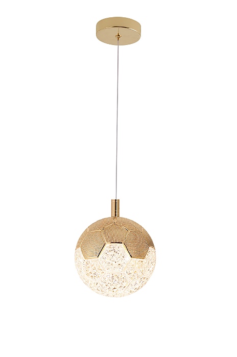 Pendente LED 15CM 8W 600LM 3000K Bivolt Metal Dourado e Plástico com Cabo de 1,5M