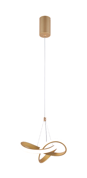 Pendente LED 20W 3000K 1400LM Bivolt Metal Dourado e Silicone 20×18CM
