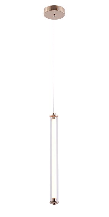 Pendente 4×42CM 9W 675LM 3000K Bivolt Metal Dourado + Acrílico Cabo 2M