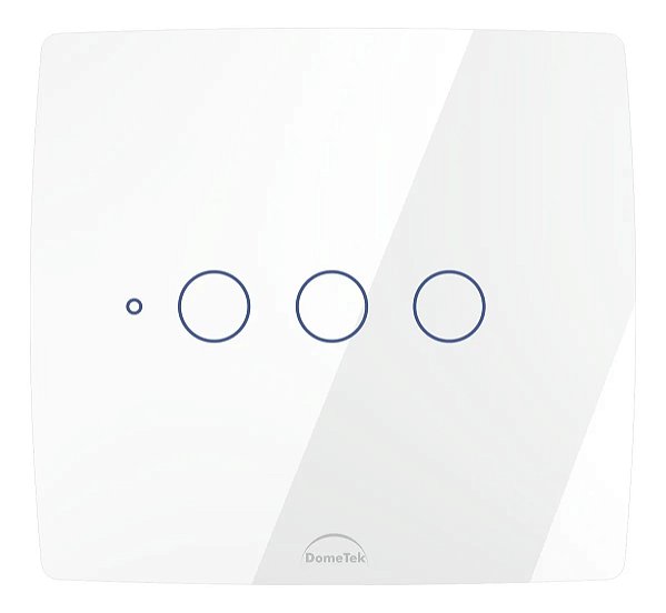 Interruptor Touch 3 Botões Pad Wi-fi Inteligente 4x4 Alexa