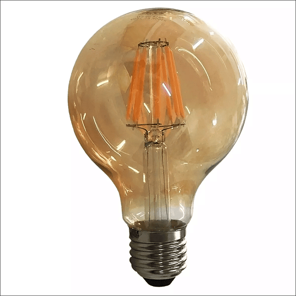 Lâmpada Filamento Led Âmbar 4w G80 Retrô
